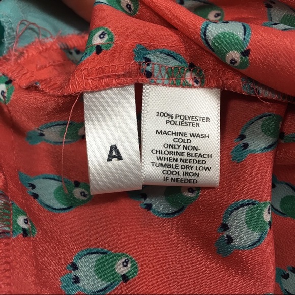 Ann Taylor Loft Parrot Tie Back Tank Teal Coral - Picture 5 of 5